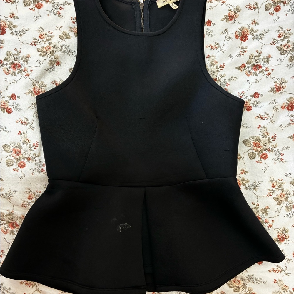 Black Peplum Top